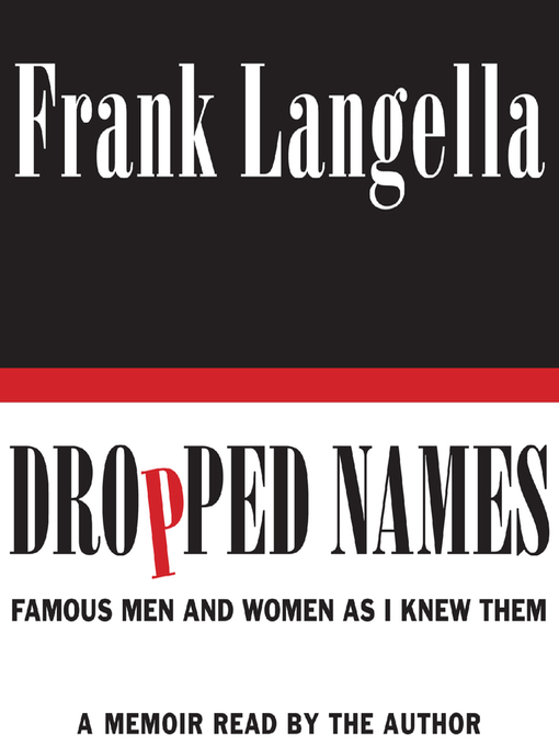 Title details for Dropped Names by Frank Langella - Available
